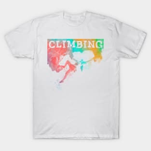 Climbing Girl Watercolor T-Shirt